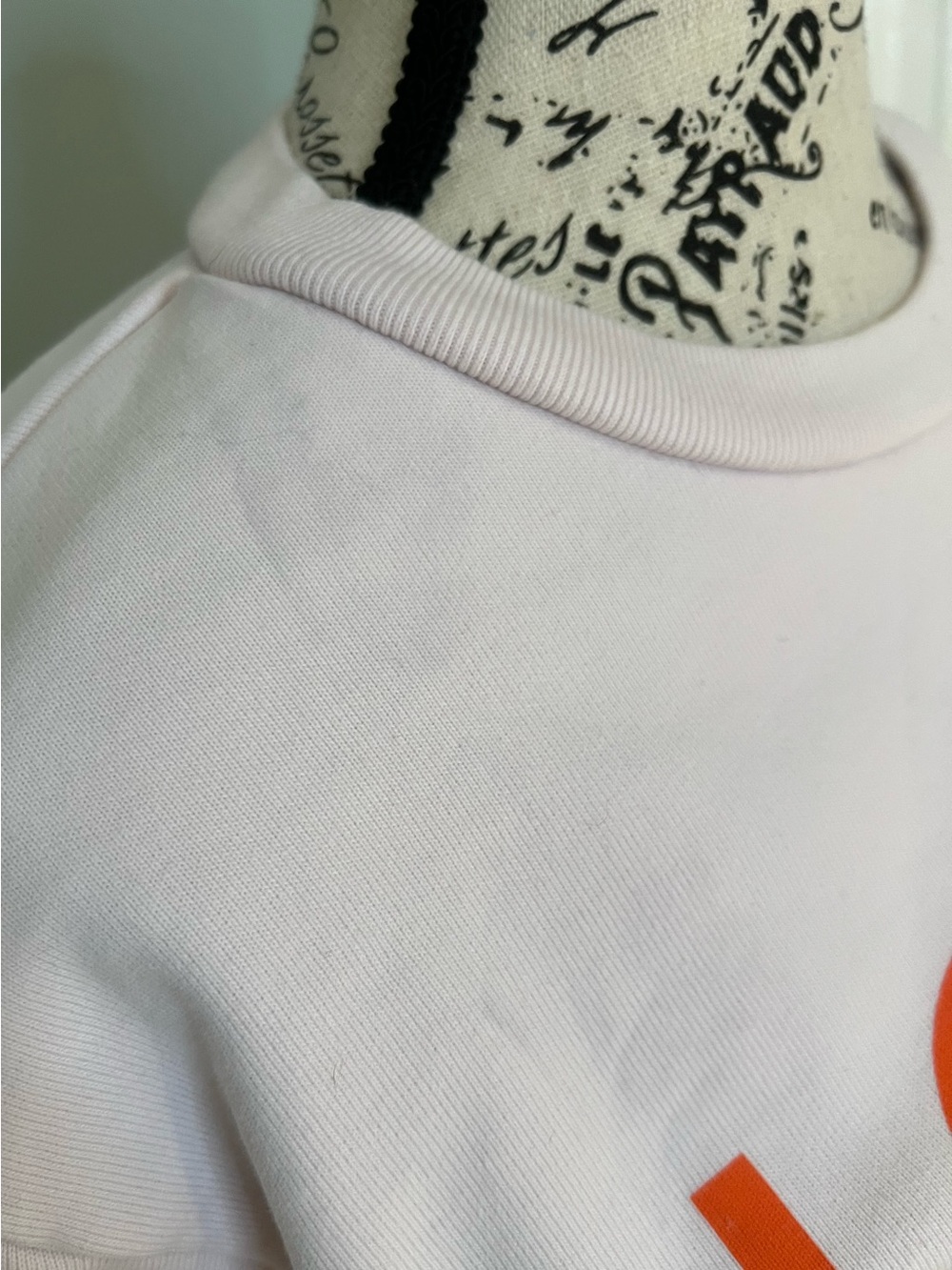 J.Crew Hollywood sweatshirt | faded shell pink bright red lettering | Preowned - Picture 9 of 15